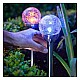 Set 2 Lampi solare de gradina din inox cu led multicolor