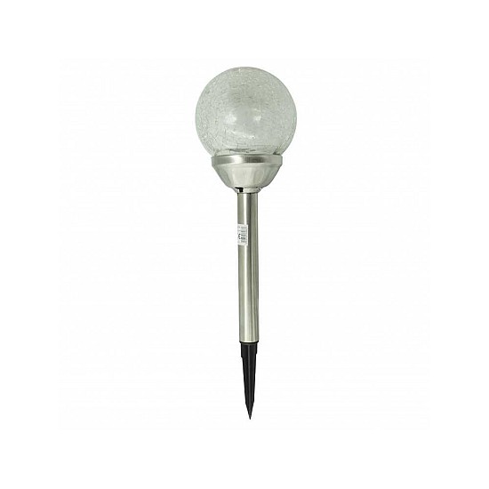 Set 2 Lampi solare de gradina din inox cu led multicolor
