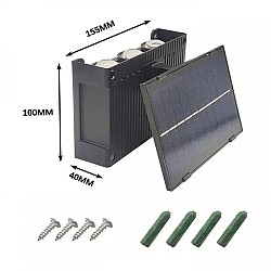 Set 2 Lampi Solare de Perete Duble cu Panou Solar 6 LED