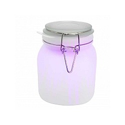 Lampa solara Led, Tip Borcan, Multicolora, Sticla