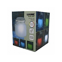 Lampa solara Led, Tip Borcan, Multicolora, Sticla