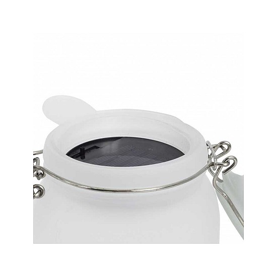 Lampa solara Led, Tip Borcan, Multicolora, Sticla
