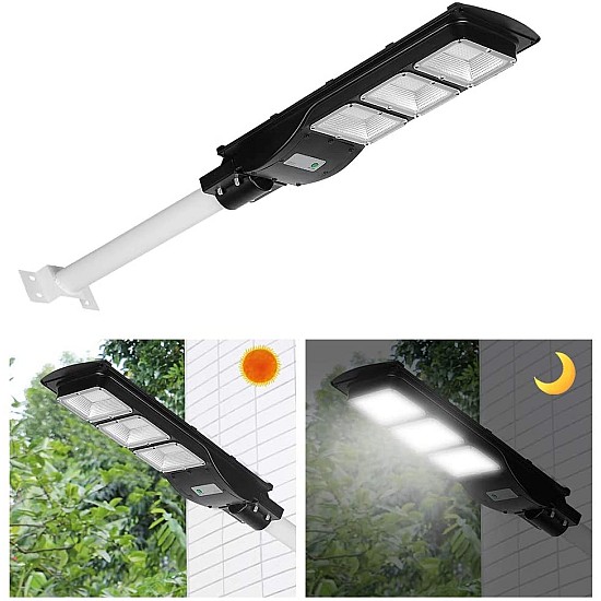 Lampa stradala proiector LED cu Incarcare Solara prin Panou Fotovoltaic + telecomanda