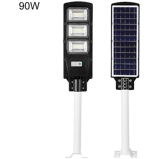 Lampa stradala proiector LED cu Incarcare Solara prin Panou Fotovoltaic + telecomanda