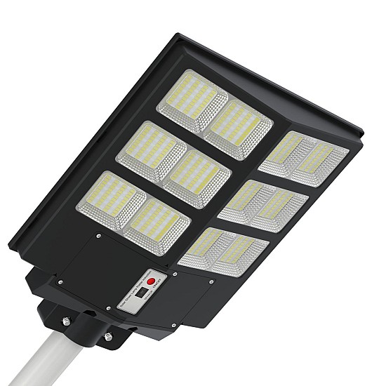 Lampa cu incarcare solara 600 W cu telecomanda si suport metalic