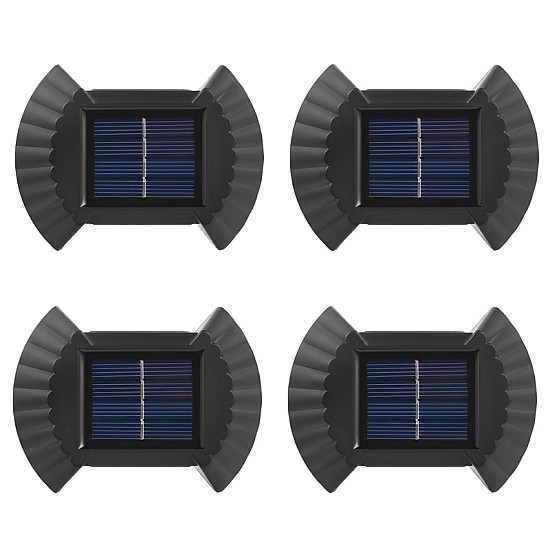 Set 4 Lampi Solare de Perete Decorative, Ip65, Rezistenta la Apa, Lumina Calda