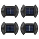 Set 4 Lampi Solare de Perete Decorative, Ip65, Rezistenta la Apa, Lumina Calda