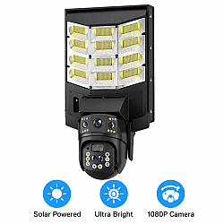 Camera supraveghere cu lampa solara inteligenta 4MP PTZ 4G cu iluminare LED si control de la distanta