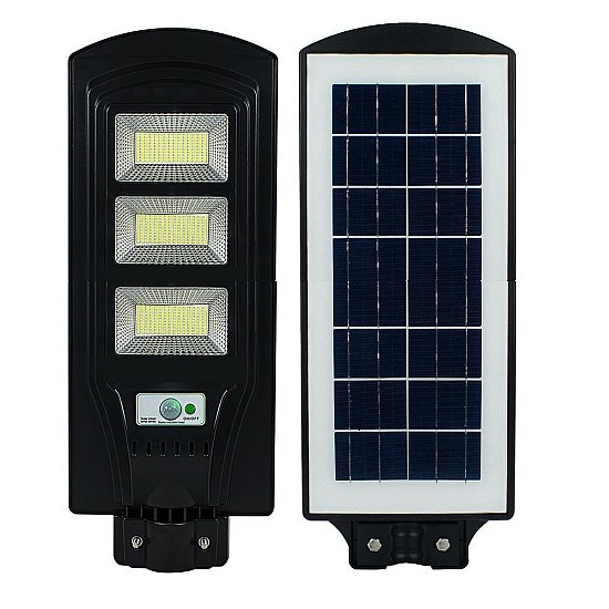 Lampa Stradala Led de 90W Cu Panou Solar, Acumulator, Senzor De Miscare