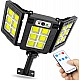 Lampa tripla cu incarcare solara ,senzor de lumina si telecomanda