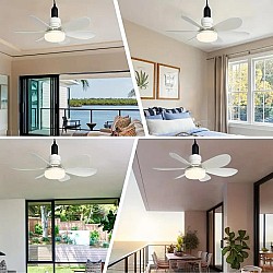 Lampa LED cu Ventilator pentru Tavan 40W, Telecomanda, 3 Trepte de Viteza, Iluminare si Racire 2 in 1