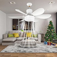 Lampa LED cu Ventilator pentru Tavan 40W, Telecomanda, 3 Trepte de Viteza, Iluminare si Racire 2 in 1