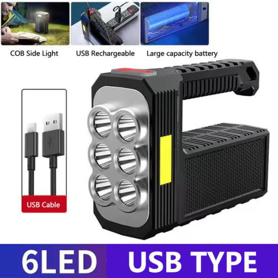 Lanternă 8 LED+COB cu încarcare solară și USB Q-SD623