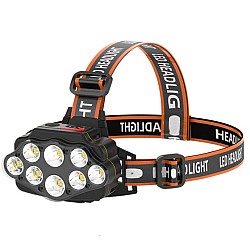 Lanterna de cap premium cu 8 led-uri rezistenta la apa