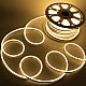 Furtun luminos LED neon flexibil, tub, rola 100 m, lumina calda , 120 LED-uri/m, protectie umiditate IP65, instalatie, inclusiv transformator