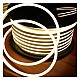 Furtun luminos LED neon flexibil, tub, rola 100 m, lumina calda , 120 LED-uri/m, protectie umiditate IP65, instalatie, inclusiv transformator