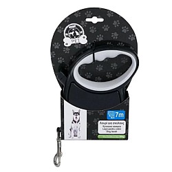 Lesa mecanica pentru caini,neagra, 7 m