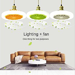 Lustra 2 in 1 cu ventilator si led alb