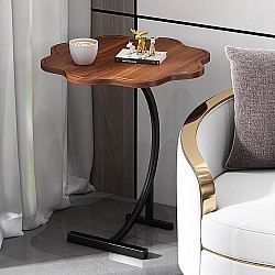 Masuta de cafea cu picior model floare pentru pat/canapea , maro
