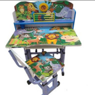 Birou cu scaunel pentru copii, 69x45x62 cm, Zoo, Verde