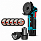 Mini Flex Polizor Unghiular cu Acumulator 48V, 5 Discuri 76 mm, 2 Acumulatori 3Ah, Motor Brushless, Trusa Transport