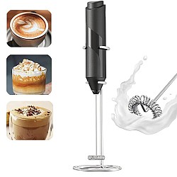 Mixer pentru spuma de lapte, cafea, oua, caffe latte, ciocolata calda, cappuccino cu suport