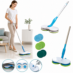 Mop cu Acumulator, Rotatie Dubla si Fara Fir Hurricane Floating Mop pentru Curatare Eficienta