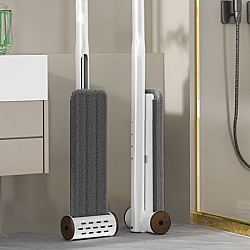 Mop Pliabil cu 4 Lavete Microfibra, Sistem de Uscare, Rotativ 360°, 137 x 45 x 11 cm