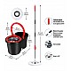Set Mop Rotativ si Galeata cu Sistem de Stoarcere, Maner Reglabil din Otel Inoxidabil si 5 Rezerve