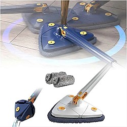 Mop cu cap triunghiular reglabil, rotire 360 grade, maner telescopic+  Rezerva Cadou