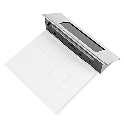 Numar de casa din inox, cu iluminare LED si alimentare solara