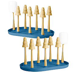 Set 2 scurgătoare pentru 6 pahare, cu tavă și burete, 26.6 x 17.9 x 15.6 cm