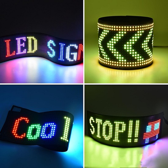 Panou LED auto afisaj RGB flexibil
