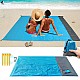 Patura de picnic cu sac de depozitare  din poliester, albastru/gri, 200 x 210 cm