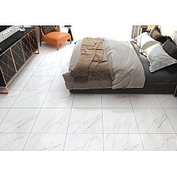 Set 10 placi autoadezive pentru pardoseala sau perete tip marmura alba  60x60 cm