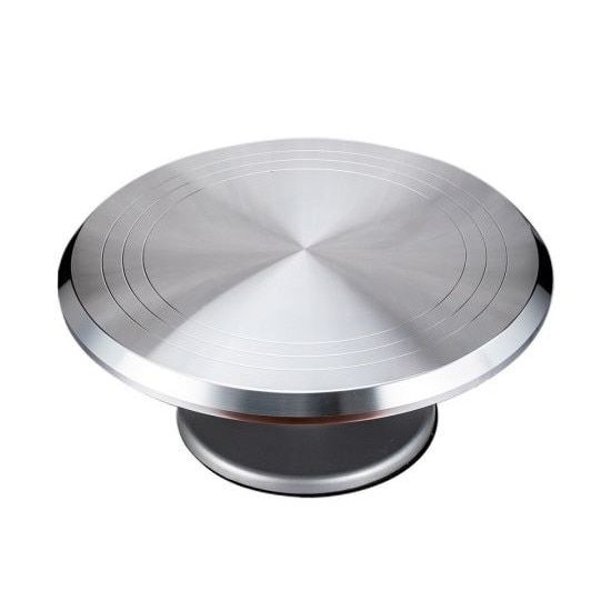 Platou rotativ profesional pentru ornarea torturilor, 32 cm, inox