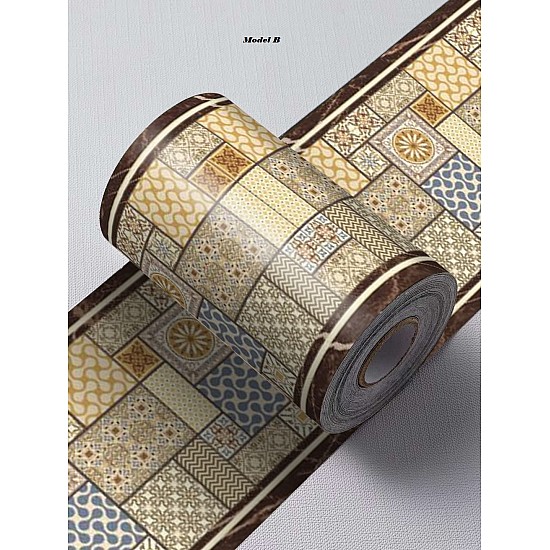 Plinta autoadeziva pentru pardoseala sau perete tip marmura, impermeabila, 10 m x 5 cm