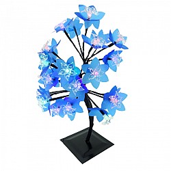 Pomisor cu flori si leduri colorate, 20 leduri, roz,verde,albastru,rosu 35 cm