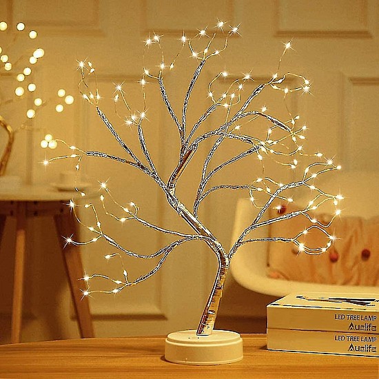 Pomisor decorativ tip bonsai cu USB si baterii, 108 led