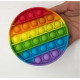 Jucarie antistres din silicon, Pop it now, forma cerc multicolor , 13 cm