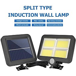 Proiector 10W 128LED cu senzor de miscare si panou solar Individual 4 casete