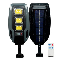  Lampa solara de inductie 60W cu 3 Reflectoare, 54 COB LED-uri si Senzor de Miscare