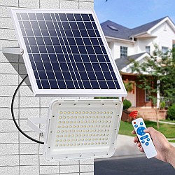 Proiector iluminat cu panou solar si telecomanda , 100 W