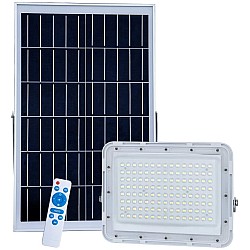 Proiector iluminat cu panou solar si telecomanda , 100 W