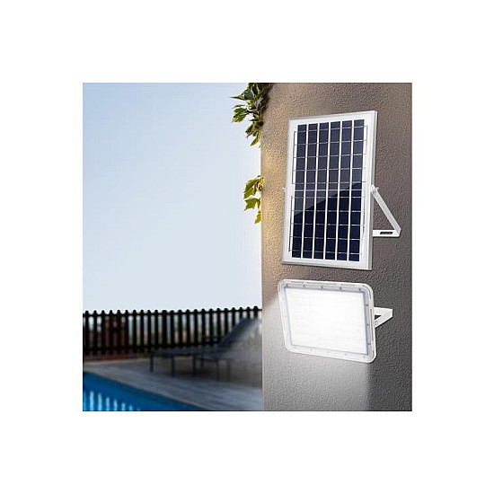 Proiector solar pentru iluminat cu panou solar si telecomanda, 150 w
