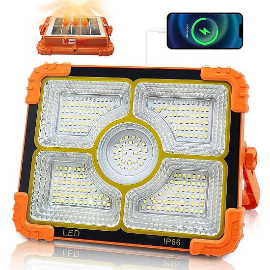 Proiector LED solar 200W cod XJ-D9L cu 5 casete 