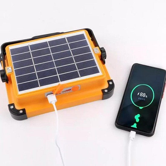 Proiector cu  incarcare solara 500 W,3 moduri de lumini si stroboscop 
