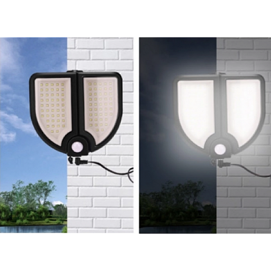 Lampa solara cu senzor de miscare si  telecomanda,90 leduri