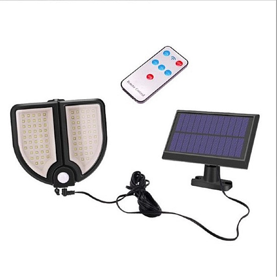 Lampa solara cu senzor de miscare si  telecomanda,90 leduri