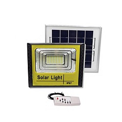 Proiector led cu panou solar si telecomanda 100 w